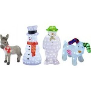 70cm Acrylic Light Up Outdoor Festive Figure with 70 LEDs - 4 Styles | Wowcher