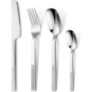 24-Piece Stainless Steel Steak Knife & Fork Cutlery Set - Modern Square Head