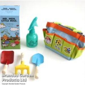 Mr Men Kids Gardening Tool Kit with Carry Bag - Essential Child-Safe Tools & Mr Men Characters | Wowcher