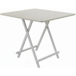 Space-Saving Folding Wooden Dining Table - White Wood Grain Finish | Wowcher