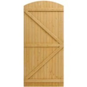 Semi-Braced Arch-Top Strong Pine Wood Garden Gate | Wowcher
