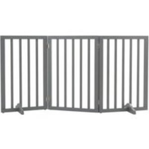 Wooden Foldable 3 Panel Pet Gate with Tall