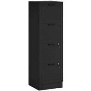 PRICE DROP! Metal 4-Drawer Lockable Filing Cabinet with A4 Hanging Bars - Secure Office Storage | Wowcher