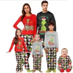The Grinch Printed Family Christmas Pyjama Set - Bundles Available | Wowcher