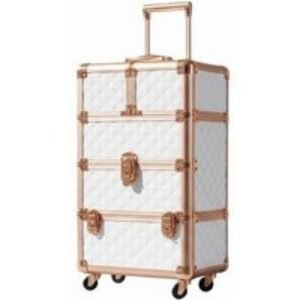 Spacious 4-in-1 Cosmetic Trolley Case with Detachable Beauty Storage Box | Wowcher