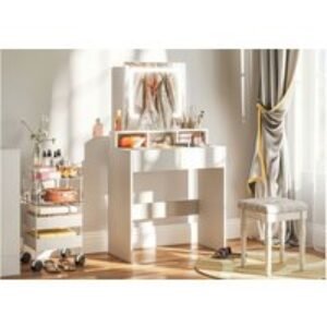White Dressing Table with LED Mirror