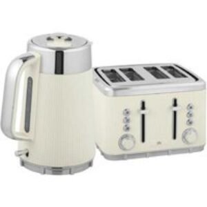 1.7L Rapid Boil Electric Kettle & 4-Slice Toaster Set - 3kW