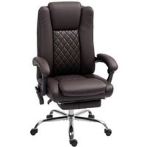 Ergonomic Faux Leather Executive Office Chair with 6-Point Massage