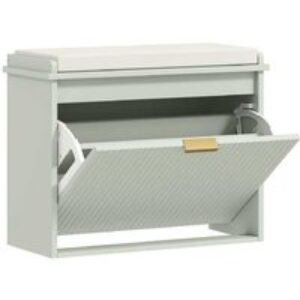 Wooden 6-Pair Shoe Storage Bench with Seat - Compact Hallway Organiser | Wowcher