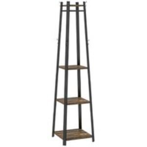 Metal & Wood Freestanding Modular Coat Rack - Space-Saving Corner Storage | Wowcher