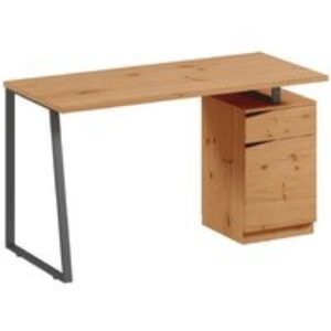 Natural Wood Effect Writing Desk with Drawer