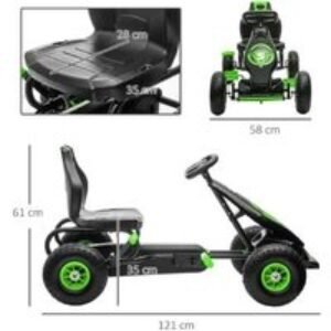 Kids Outdoor Pedal Go Kart with Inflatable Tyres - Ages 5-12
