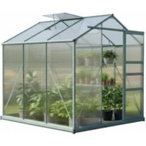 Sturdy Aluminium Hobby Greenhouse with Base and Ventilation Window | Wowcher