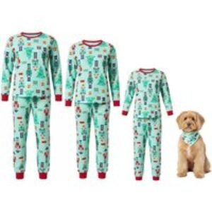 Matching Family Nutcracker Pyjama Set with Festive Christmas Designs | Wowcher