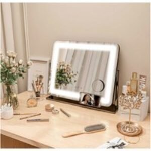 LED Vanity Mirror with 10x Magnifying Portable Mirror