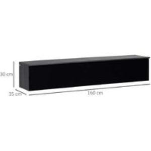 Contemporary Floating TV Stand for 70" - Gloss Black/Grey