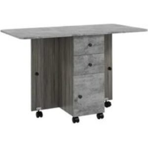 Oak Drop Leaf Extendable Dining Table with Storage - Space-Saving 6-Seater | Wowcher