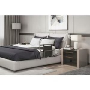Folding Steel Bed Rail with Storage Pocket - Adult Safety Support