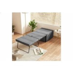 Ottoman Divan Bed with Linen Mattress & Storage - Single Grey | Wowcher