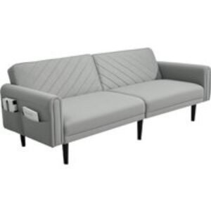 2-in-1 Convertible Sofa Bed with Adjustable Backrest