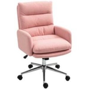 Sherpa Fleece Ergonomic Swivel Office Chair - Adjustable