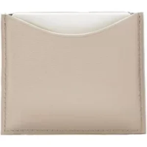 La Bouche Rouge Beige Leather Compact Case