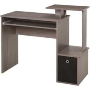 Particle Board Multi-Tier Computer Desk - Contemporary Storage Workstation for Living Room | Wowcher