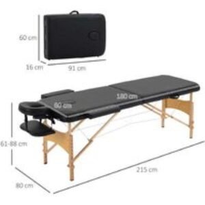 PRICE DROP! Ergonomic Adjustable Folding Massage Bed with Carry Bag - Wood Frame