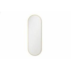 Modern Oval Metal Full Length Mirror with Gold Frame | Wowcher