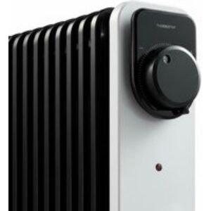 Midea 2300W 11-Fin Oil Filled Radiator with Thermostat and Safety Features | Wowcher