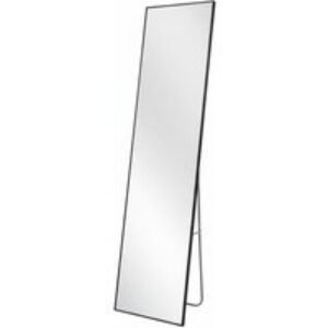 Modern Slim Frame Full Length Mirror with Black Frame | Wowcher
