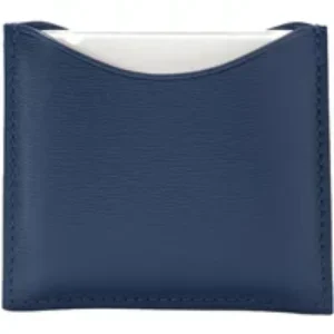 La Bouche Rouge Navy Blue Leather Compact Case