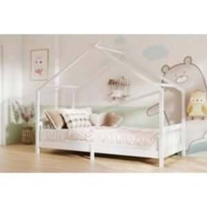 Delightful Pine Wood House Bed Frame for Kids | Wowcher