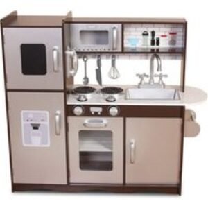 Wooden Play Kitchen Set with Accessories - Pink or Grey | Wowcher