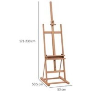 Adjustable Beech Wood Art Studio Easel with Canvas Holder & Carry Case | Wowcher