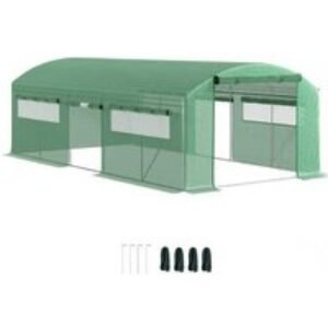19 x 9.8ft Walk-In Polytunnel Greenhouse Storage Shed - Galvanised Steel Frame