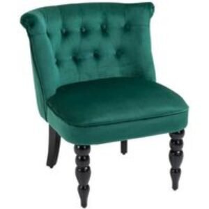 Velvet Wingback Accent Chair - Button Tufted