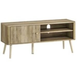 Oak TV Stand Cabinet with Storage - Contemporary