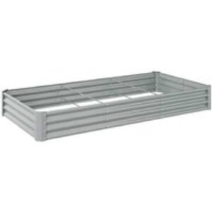 240 x 120cm Galvanised Steel Raised Garden Planter - Durable Open-Bottom Bed | Wowcher