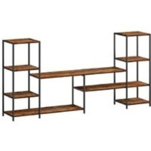 Industrial TV Stand with Storage - Steel Frame