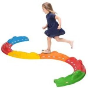 Kids Balance Beam Stepping Stones Set - Ages 3-8 - Creative Outdoor Obstacle Course Toy | Wowcher