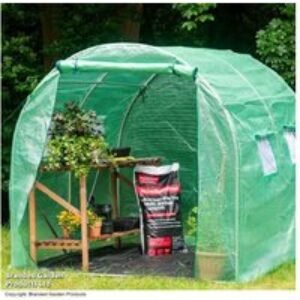 3m x 2m Walk-In Polytunnel Greenhouse with Waterproof PE Cover - Durable Steel Frame