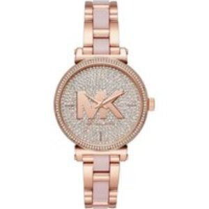Michael Kors Women's Mk4336 Sofie Rose Gold Stainless Steel Watch | Wowcher