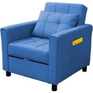 3-in-1 Convertible Sofa Bed Chair with Linen Upholstery - 4 Colours | Wowcher