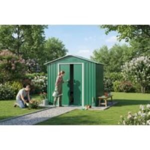 PRICE DROP! 6.5x3.5ft Galvanised Metal Garden Shed - Double Doors