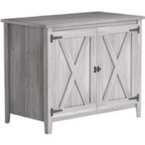 Fir Wood Outdoor Storage Shed with Shelf - Weather-Resistant