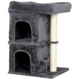 66cm Cat Tree with Sisal Scratching Posts & Plush Condos - Space-Saving