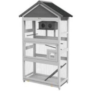 Large Wooden Bird Cage & Stand for Finches