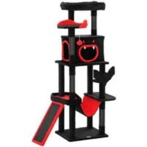 152cm Multi-Level Gothic Cat Tree - Plush Sisal Tower