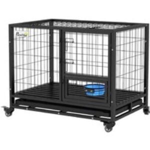 Heavy-Duty XL Dog Crate with Removable Tray